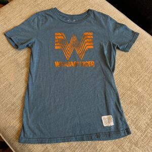 Whataburger The Original Retro Brand Blue Youth T-Shirt Unisex Sz Large